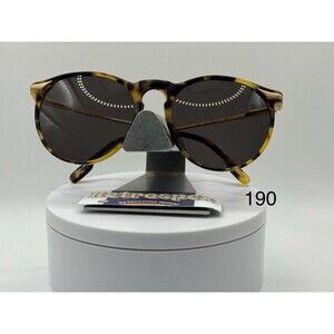 Vintage Oversize Sunglasses NOS Round Grey Lens Yellow Tortoise Frame 90s-00s